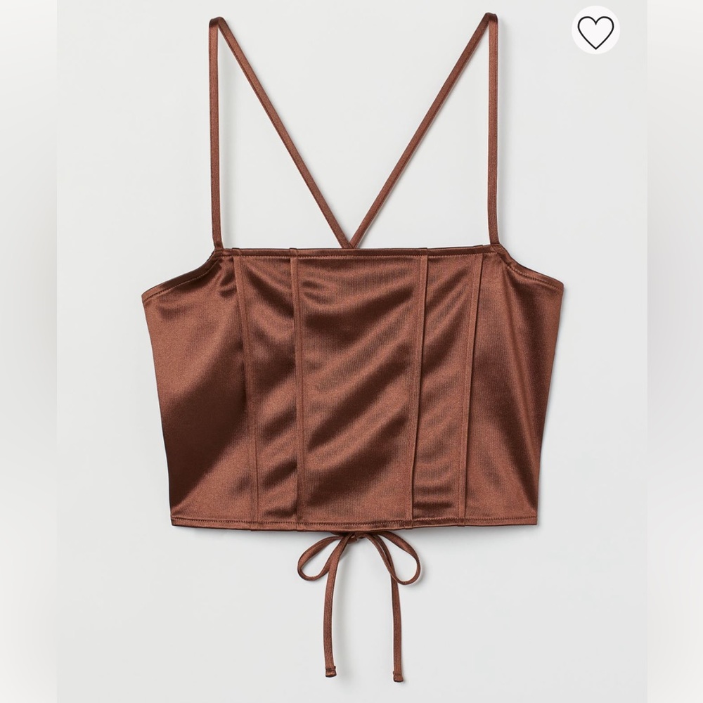 H&M Satin Crop Top